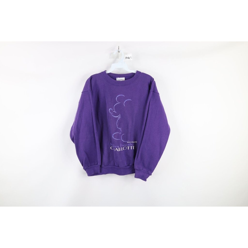 Vintage 90s Disney Large Distressed Mickey Mouse Charlotte Nc Sweatshirt Usa